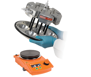 Carousel 6 on hot-plate stirrer