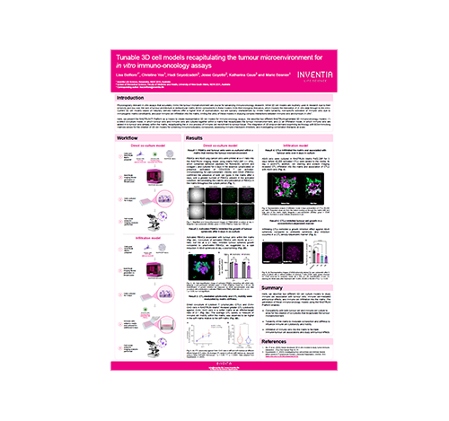 Tunable 3D cell models recapitulating the tumour microenvironment for in vitro immuno-oncology assays