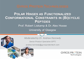 Polar hinges as functionalized conformational constraints in (bi)cyclic peptides